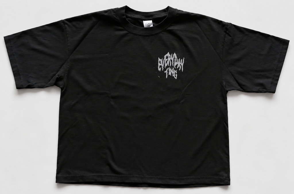 Black backbone Boxy Tee