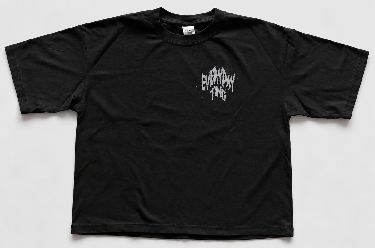 Black backbone Boxy Tee