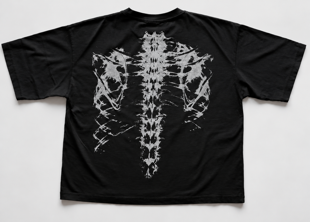 Black backbone Boxy Tee