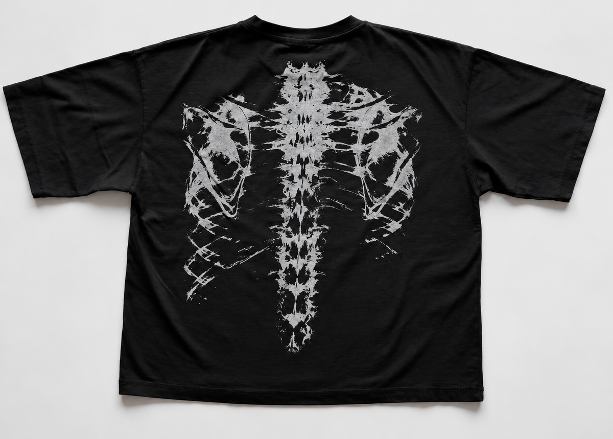 Black backbone Boxy Tee