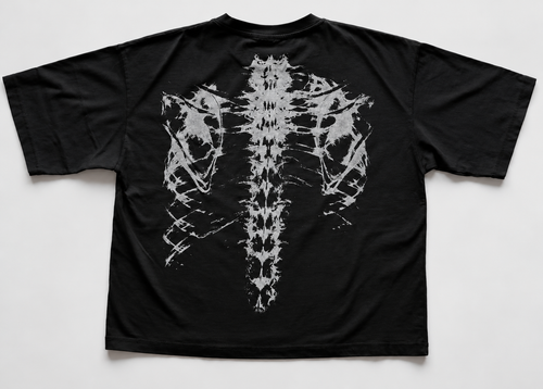 Black backbone Boxy Tee